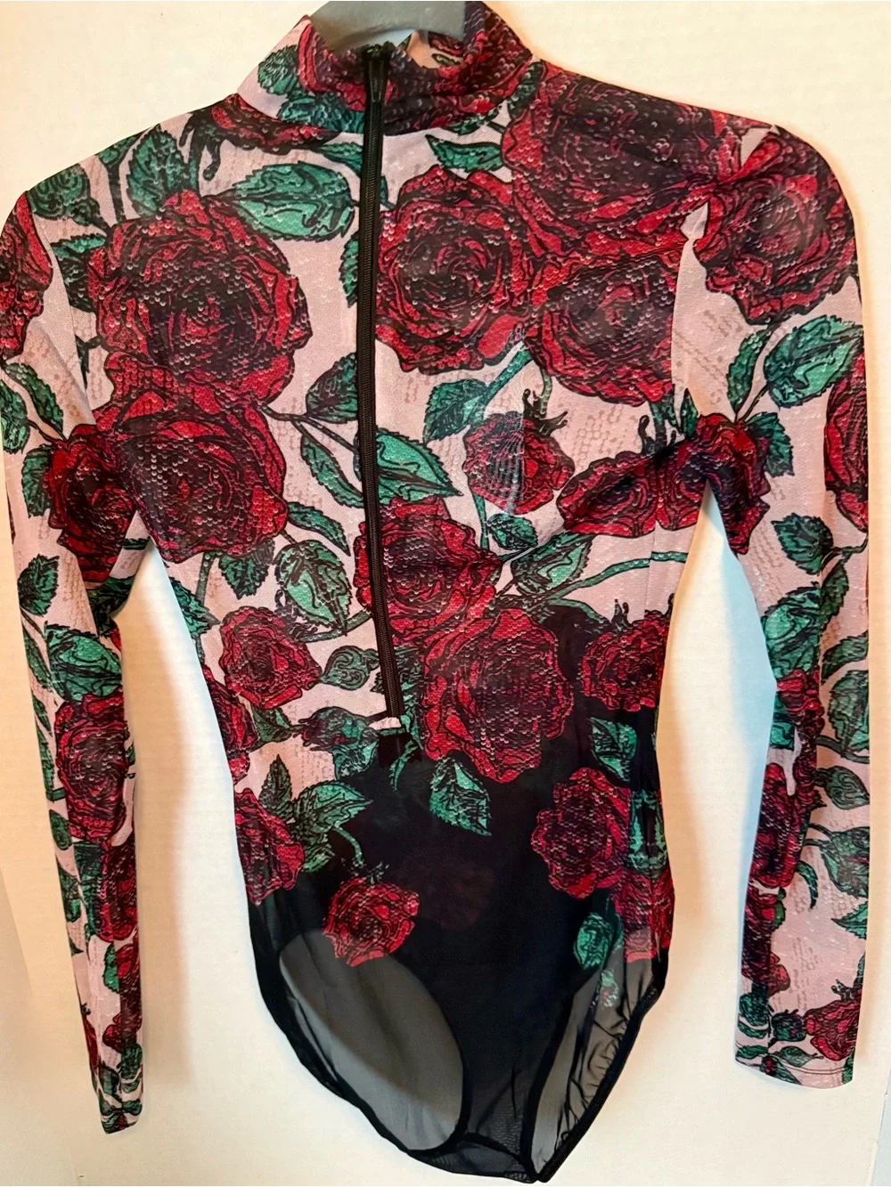 Alexandra Collection Rose Mesh Leotard